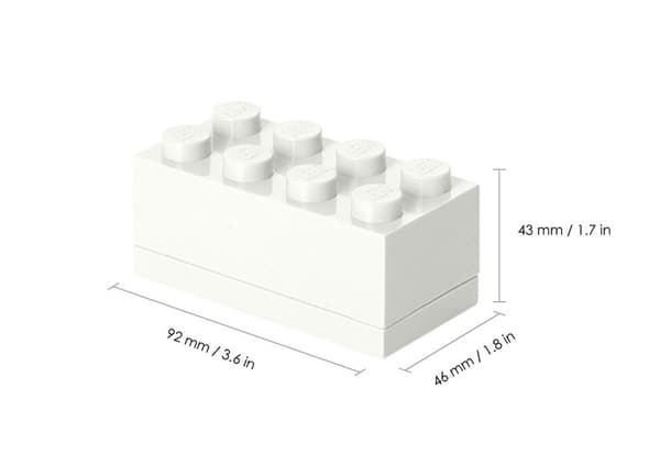 Lego Mini Box, Brick 8 40121735, white