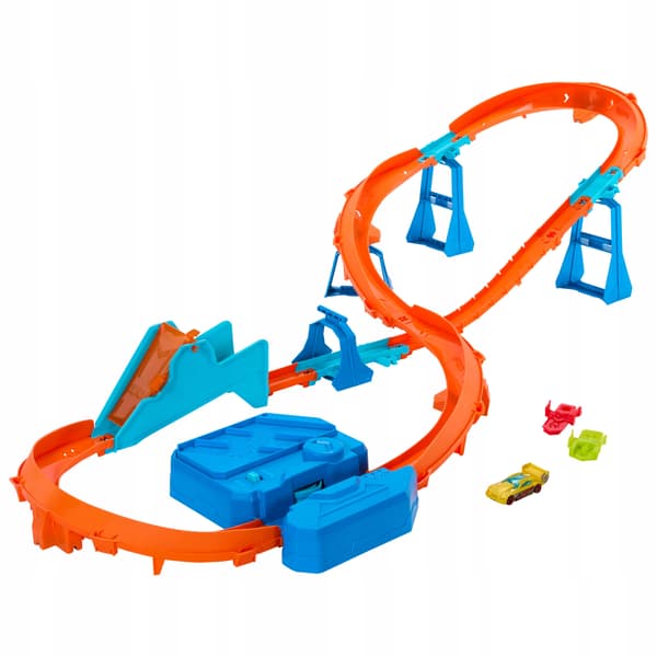 HOT WHEELS TRACK CREATOR SUPER JUMP Track Set with Motor + Car