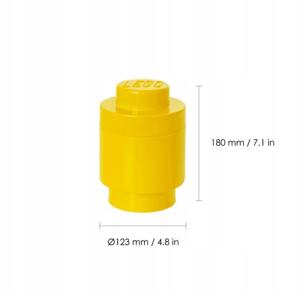 LEGO STORAGE BOX FOR BRICKS, 1 YELLOW ROUND, 40301732