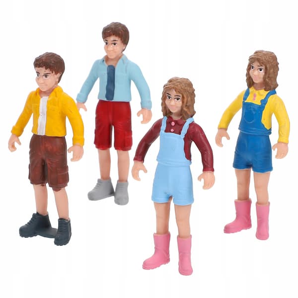A SET OF COLOURFUL MINI FIGURINES FOR DISPLAY