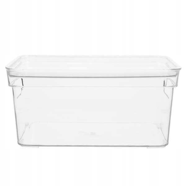 VERSATILE STORAGE BOX WITH LID, TRANSPARENT