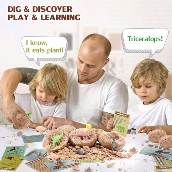 VATOS dinosaur eggs, 12 pieces, dinosaur egg-shaped toy