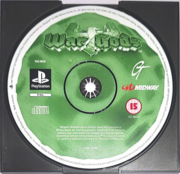 War Gods game for Sony PlayStation (PSX) – DISC ONLY!