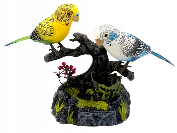 Interactive singing birds: budgerigars, battery-operated parrots, parrot 01