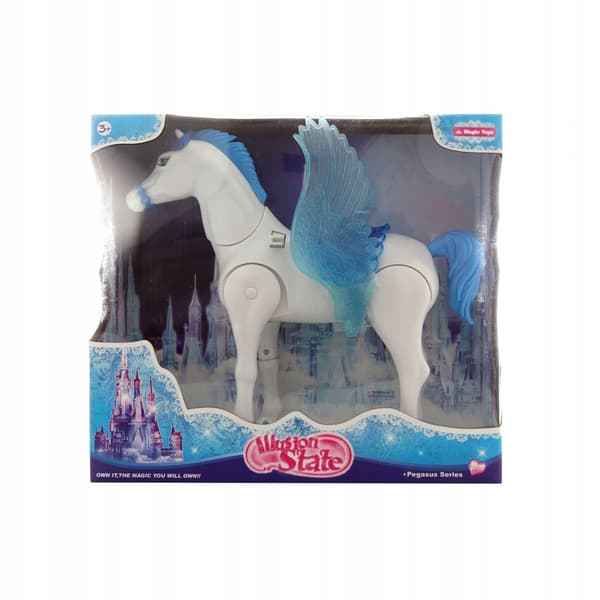 A horse with blue wings
