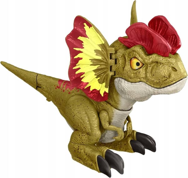 INTERACTIVE DINOSAUR FIGURINE WITH LED LIGHTS, ROARS AND BREATHES STEAM – DILOPHOSAURUS