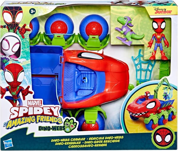HASBRO Marvel Spidey and Super Buddies Dino-Web Crawler Spider-Man Set