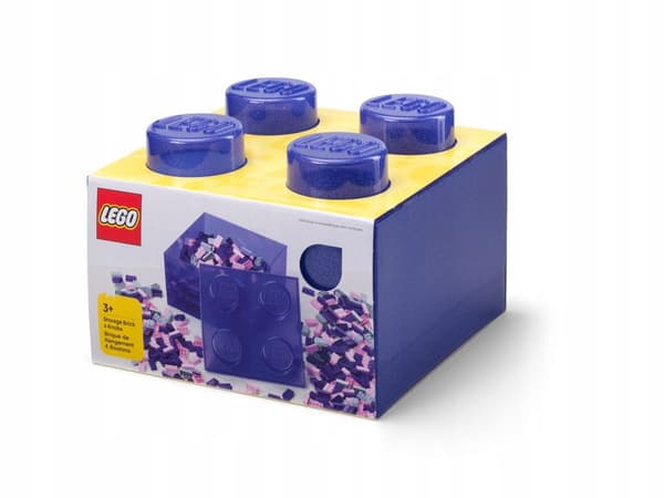 LEGO 40090800 Classic LEGO Brick 4 Container with Lid – Purple