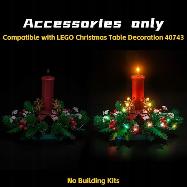 LED lighting set for the LEGO Iconic 40743 Christmas Decoration set