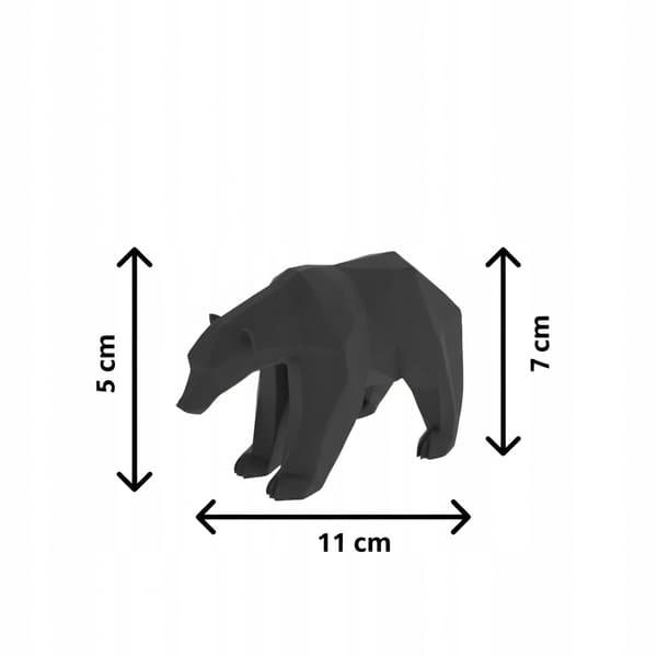 LOW-POLY POLAR BEAR FIGURINE – 3D DECORATION – MANY COLOURS