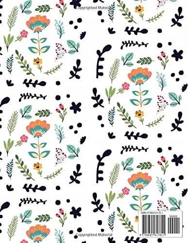 Funny Graph Paper Notebook – Flower Lovers Collection, 5x5 Grid Paper N