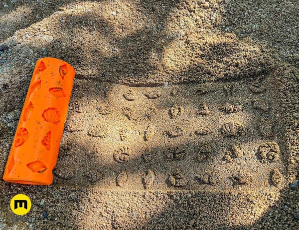 Beach Texture Rollers – clay modelling rollers featuring shell and leaf patterns
