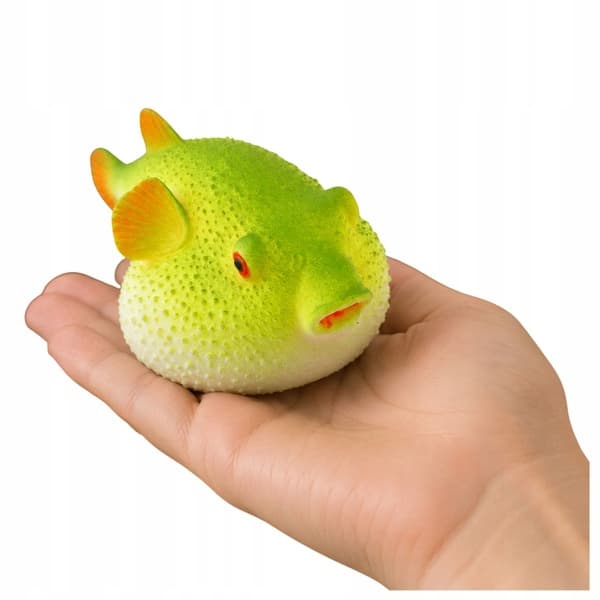 Rubber Blowfish – Stretchable, Realistic Ocean Fish Figurine, 12cm