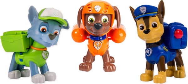 PSI PATROL FIGURES SET: CHASE, ROCKY AND ZUMA