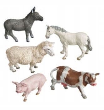 Playtive Farm Animals Set, 5 pieces