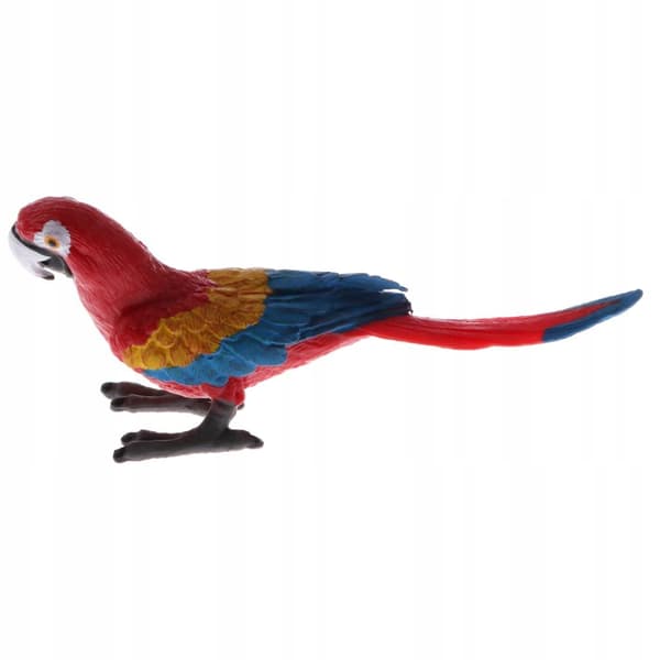 Animal Model Simulation, Toy Figure, Figurine, Home Decor, Red Parrot