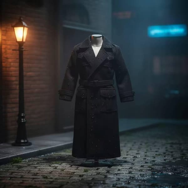 1/6 scale outerwear Coat Hip belt Black outerwear for dolls Coat