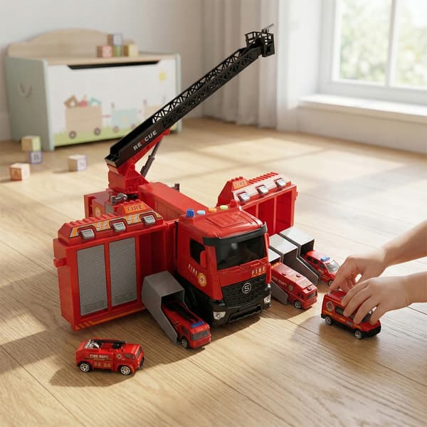 Fire engine set: Toy fire engines, 7-piece set