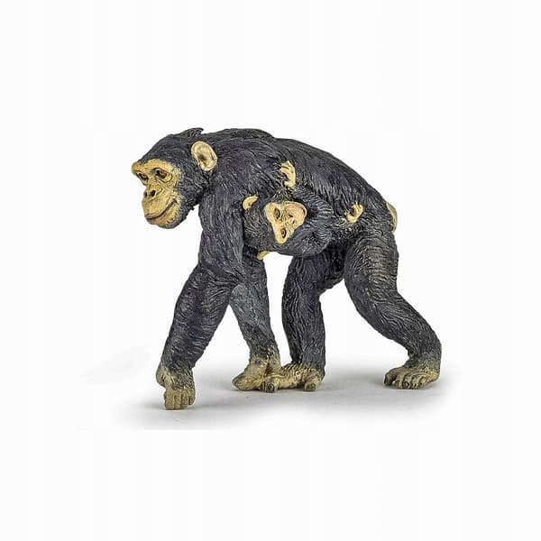 PAPO CHIMPANZEE AND CHILD FIGURINE