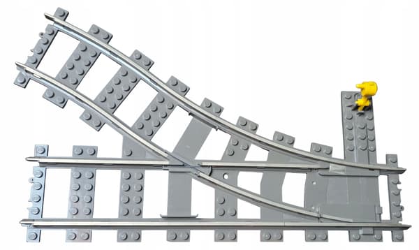 LEGO TRAIN 9V TRACK: RIGHT-HAND TURN-OUT + SWITCH 2859c01