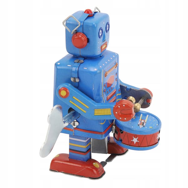 Clockwork Percussion Robot – Retro Tinplate – Handcrafted robots at JW