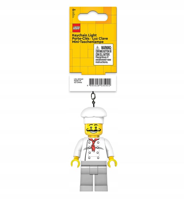 LEGO Keyring: Chef, Baker and Restaurant – Keyring with LED torch