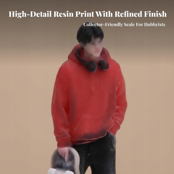 Painted skateboarder figurine | Detailed, 3D figure