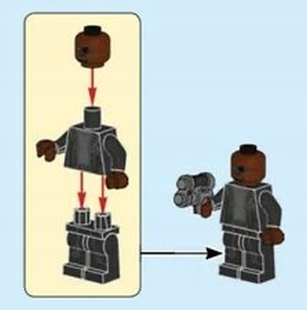Lego figure @@@ NICK FURY + WEAPONS @@@ from set 76130