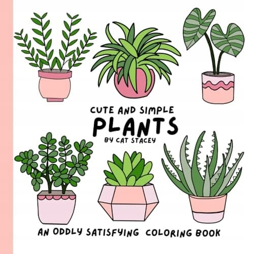 Stacey, Cat: Cute and Simple Plants – A bold and easy colouring book featuring plants,