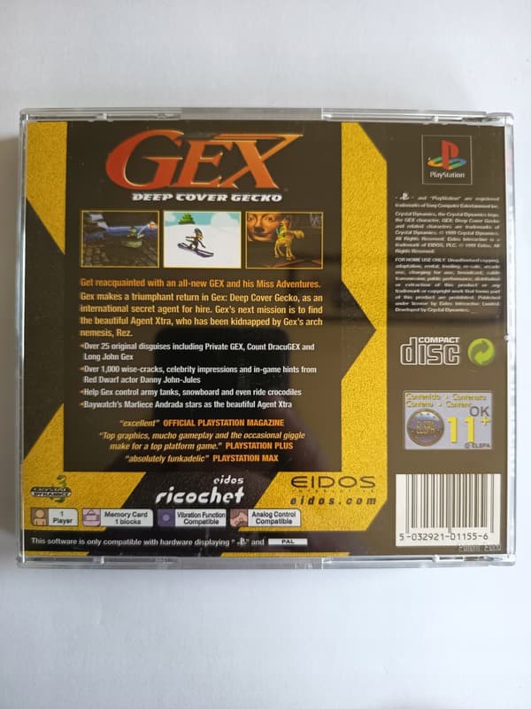 GEX DEEP COVER GECKO PlayStation (PSX) English complete set (2)