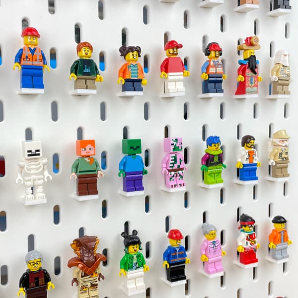 80 pieces: IKEA Skadis board stand for LEGO Mini Figures – White