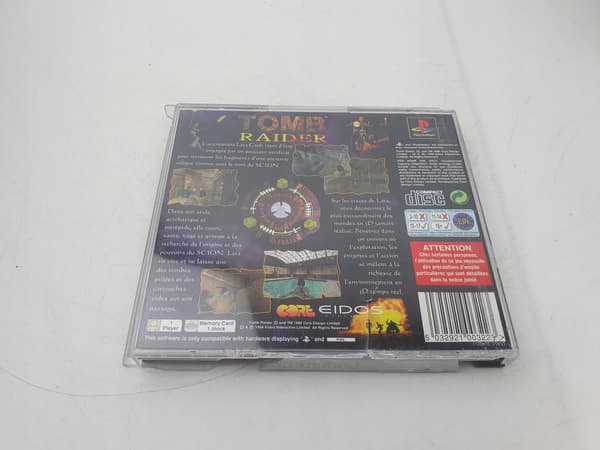 Tomb Raider (1996) PlayStation (PSX) boxed (eng)(3i) – damaged box