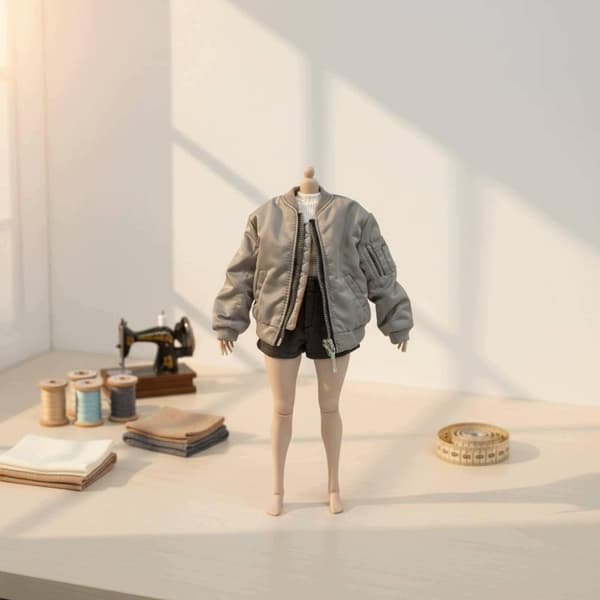 Men's Baseball Jacket for 1/12 Scale Action Figures – Realistic Miniature