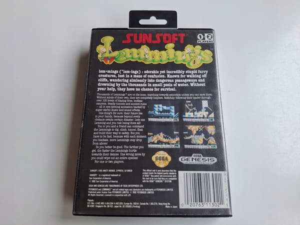 LEMMINGS MEGA DRIVE (English version) SEGA