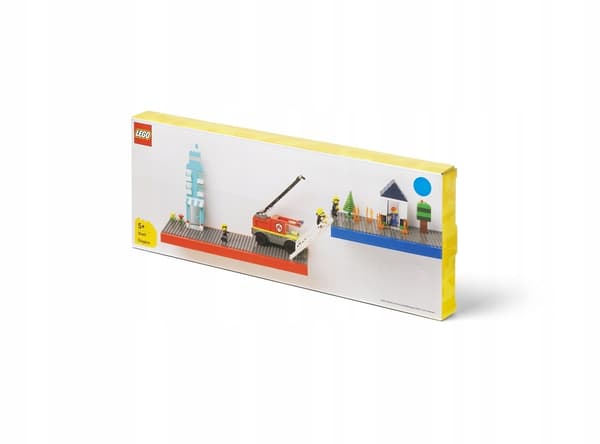 LEGO WALL SHELF WITH 3 BUILDING PLATES – BLUE 40130801