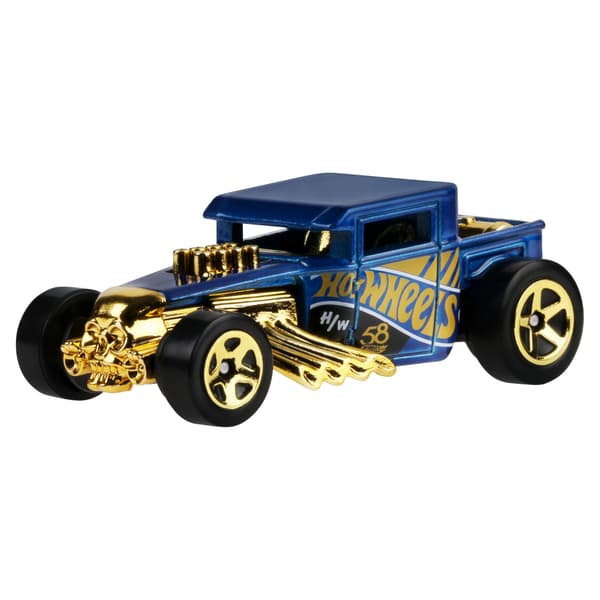 HW HOT WHEELS - BONE SHAKER - BLUE & GOLD - JKX81