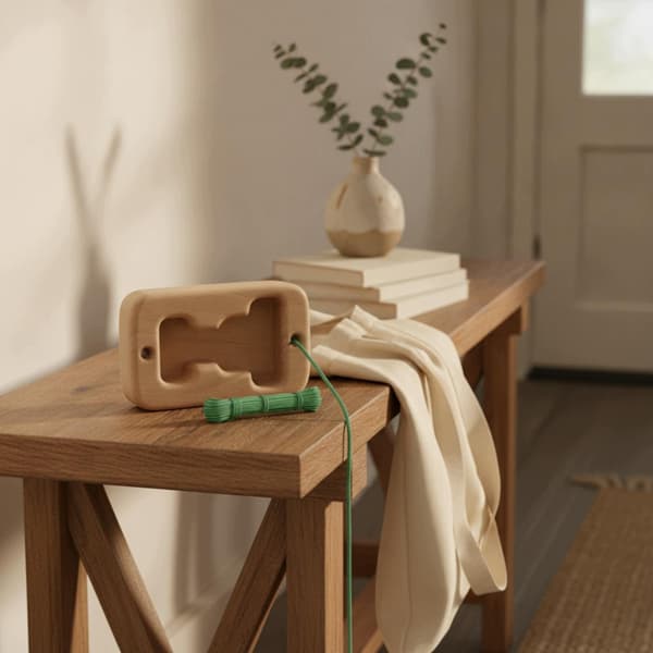 Wooden hanging board with a hanging rope – no tools required – Grip Board with rope