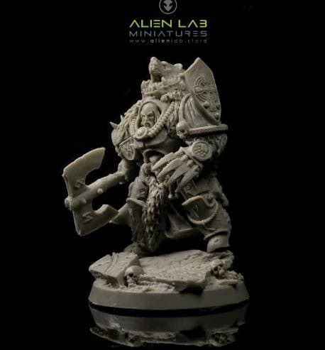 Alien – Jarl Alvor War Bear Sci-Fi Miniature + 28mm Warhammer 40K Resin Base