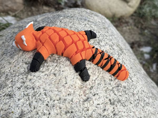 Red Panda 3D – segmented, movable, flexible figurine, toy