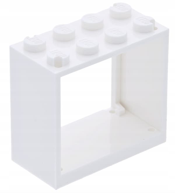 09689 LEGO 4132 4101651 4218638 – window, 2x4x3 window frame – white – 1 piece