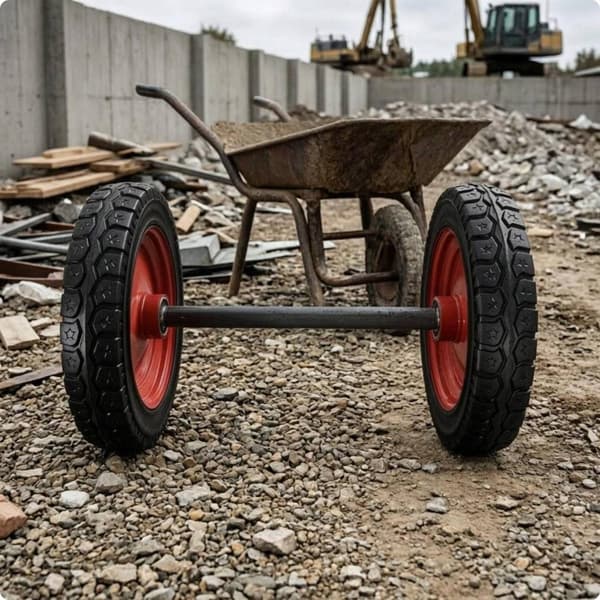 Solid rubber wheel, 110 cm, 16 in, Solid-3 cm axle