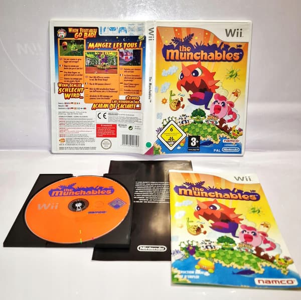 The MUNCHABLES NINTENDO WII 3XA DB DISC