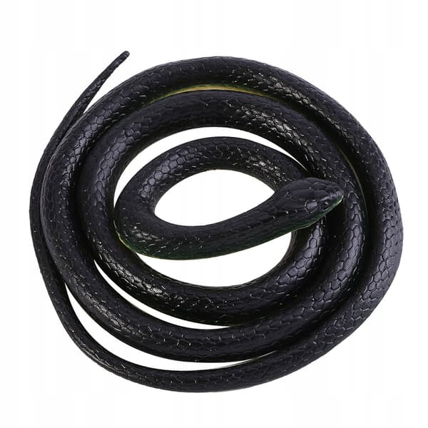 1 x 130 cm long realistic soft rubber snake – garden play prop