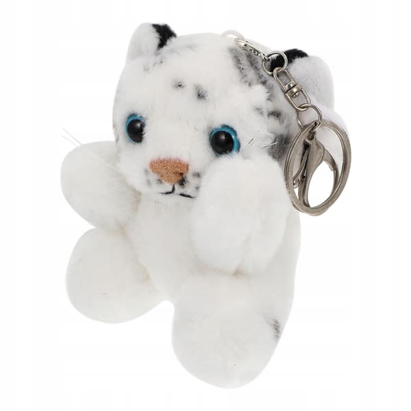 1 WHITE PLUSH TIGER HANGER FOR A HANDBAG OR BACKPACK