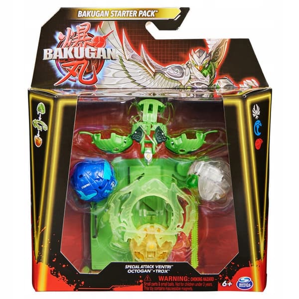 BAKUGAN 2 STARTER SETS 6 CREATURE FIGURES SPECIAL ATTACK TROX VENTRI