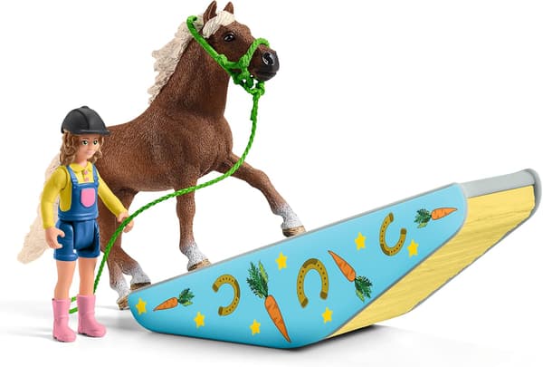 Schleich 42481 Agility Training for Ponies – Gift Set of Figures