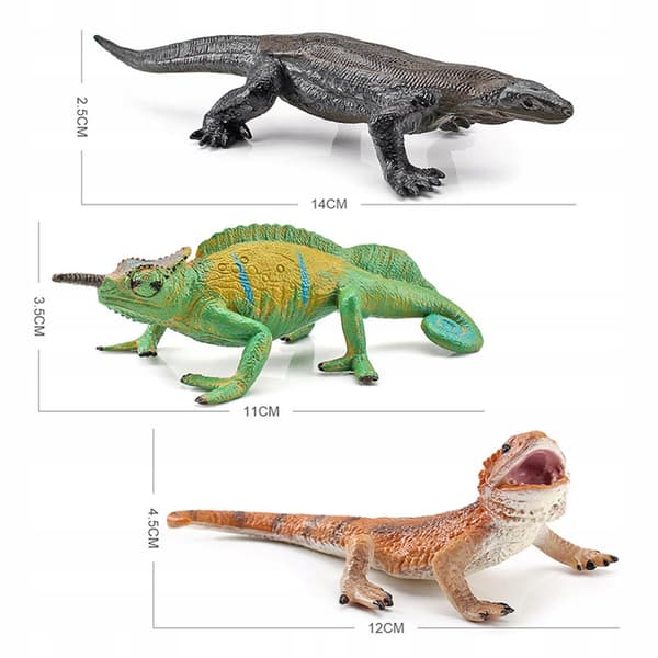 Lifelike Simulation Solid Wild Animal Model Action Figures for Lizards