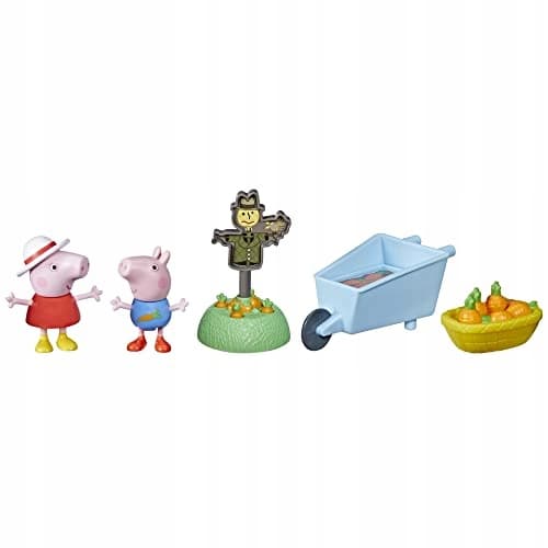 F3767 PEPPA PIG GARDEN SET + 2x FIGURINES BROWN BOX