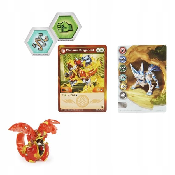 BAKUGAN EVOLUTIONS PLATINUM DRAGONOID FIGURINE
