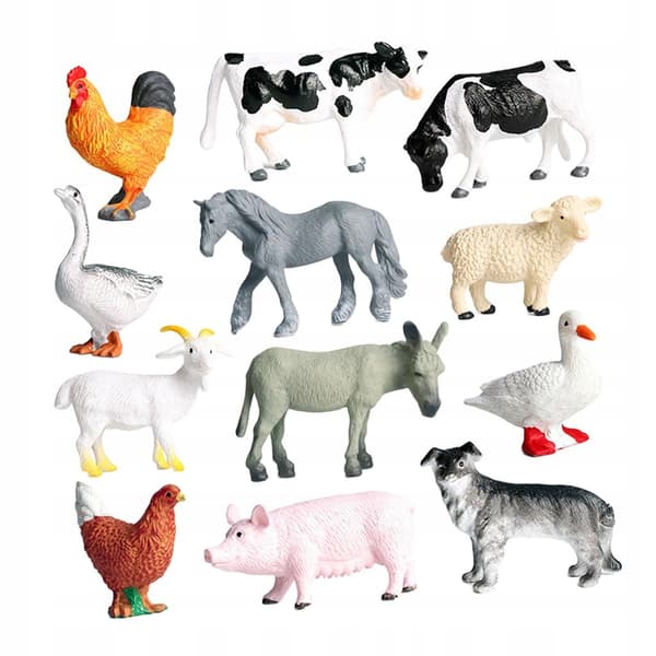 12 farm animal figurines